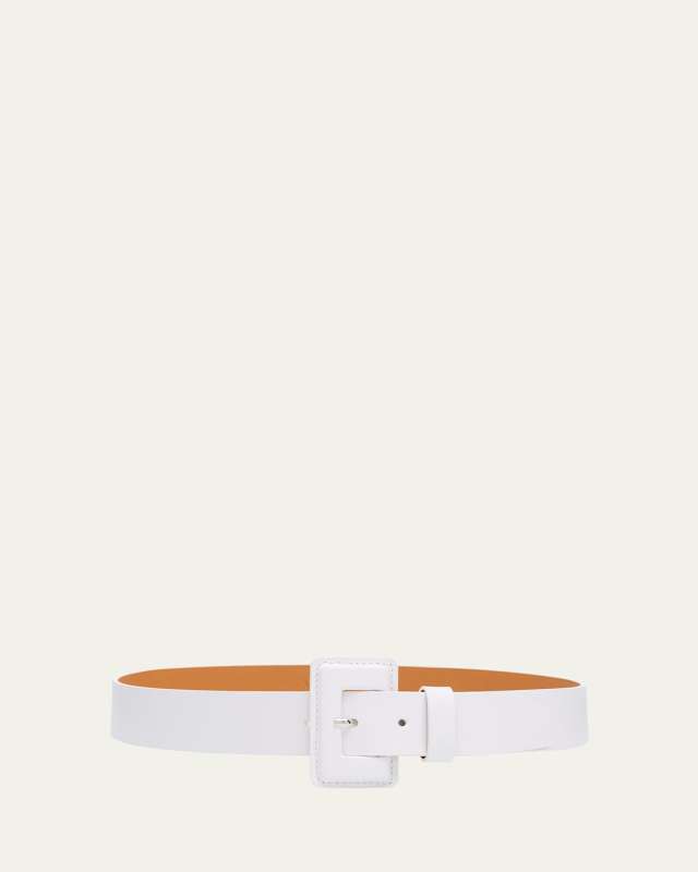 La Petite Merveilleuse Timeless Leather Belt with Covered Buckle